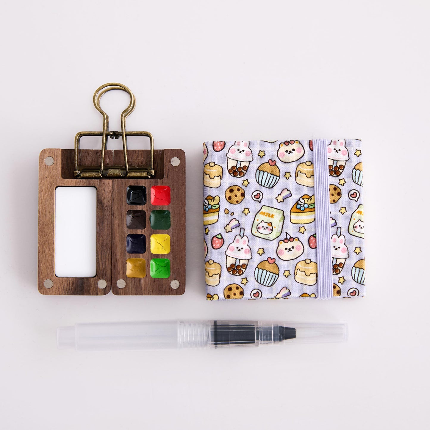 8 Color Acrylic Watercolor Travel Kit, Birthday gift, Creative gift, Paint palette, Journaling,Drawing Book, Art supplies, Personalised Gift