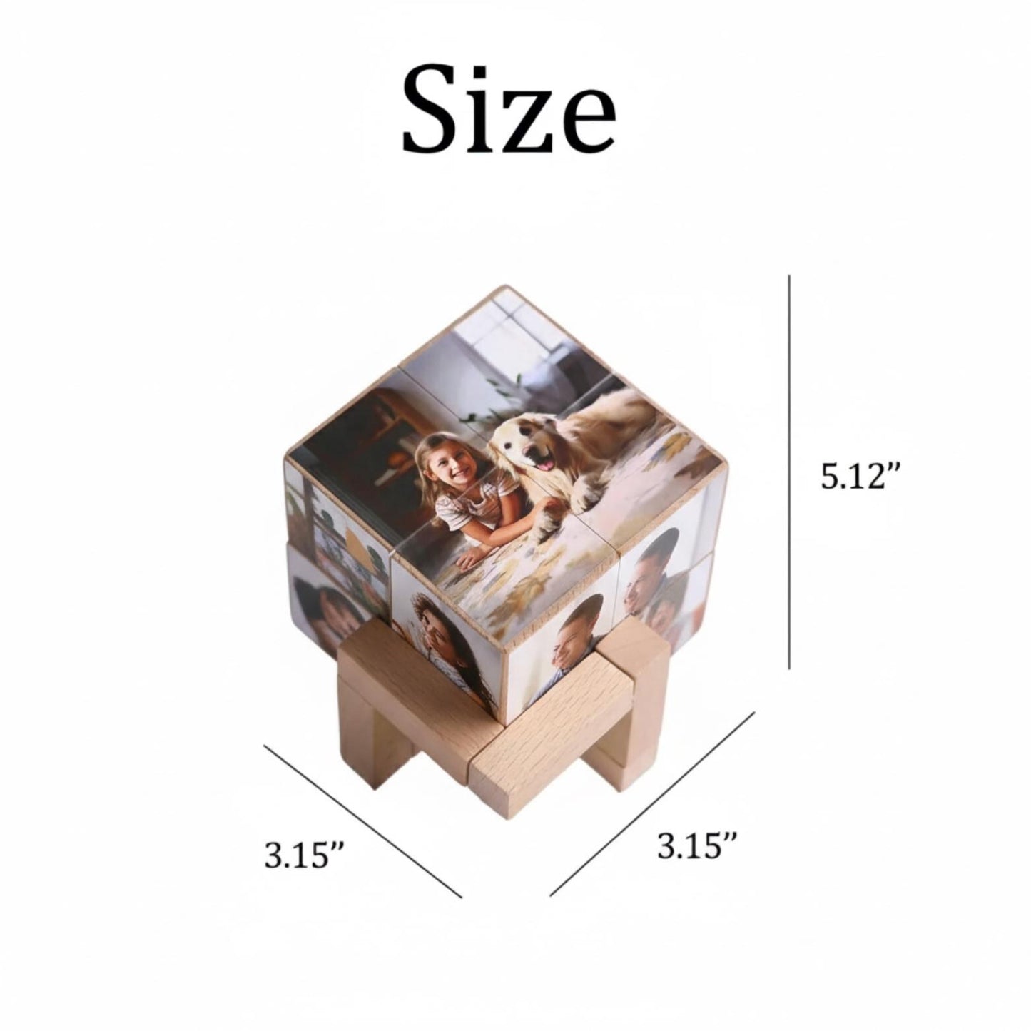 Custom Photo Cube, Personalized Infinity Cube, Unique Wedding Gift, Anniversary Gift, Birthday Gift for Him Her, Custom Picture Keepsake