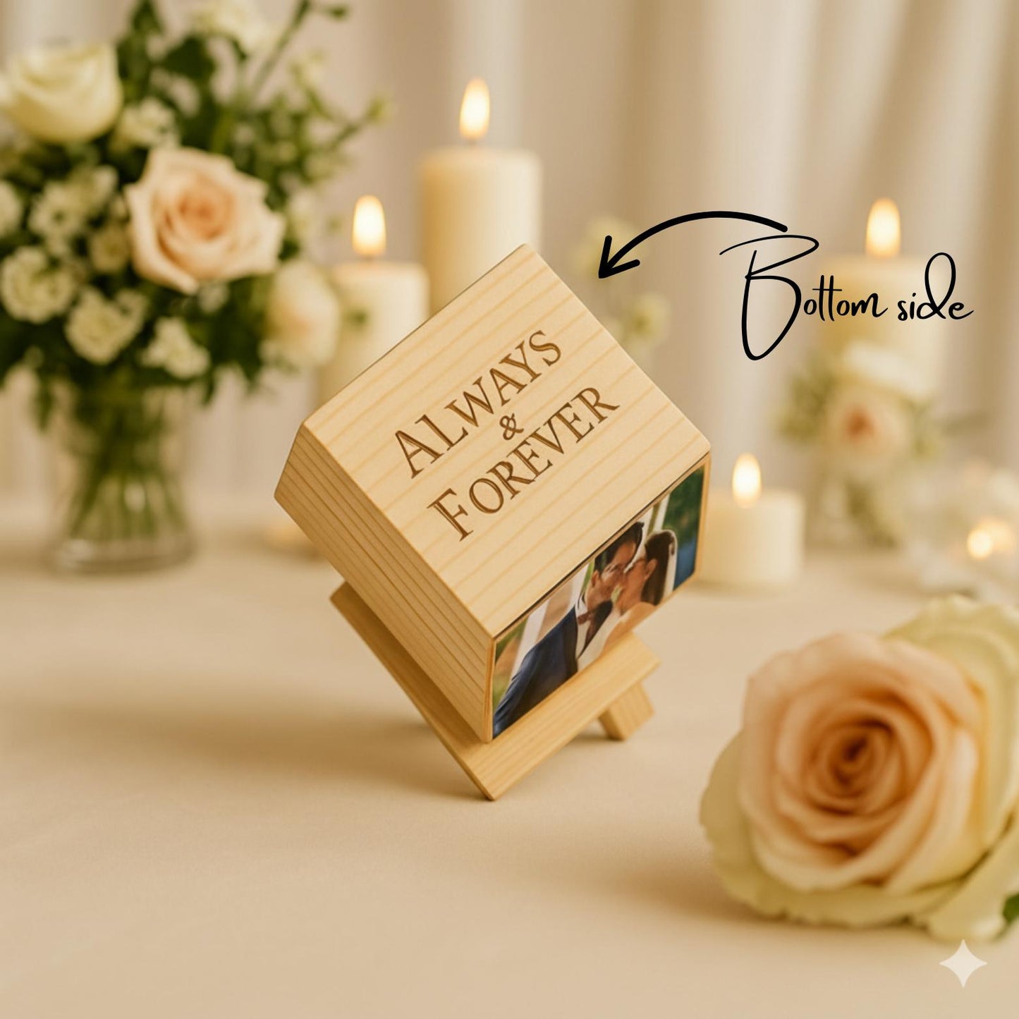 Custom Photo Cube, Personalized Infinity Cube, Unique Wedding Gift, Anniversary Gift, Birthday Gift for Him Her, Custom Picture Keepsake