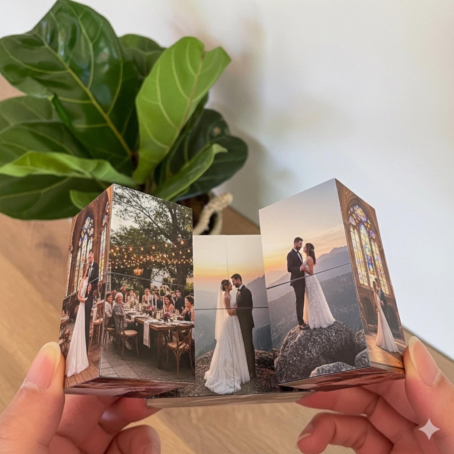 Custom Photo Cube, Personalized Infinity Cube, Unique Wedding Gift, Anniversary Gift, Birthday Gift for Him Her, Custom Picture Keepsake