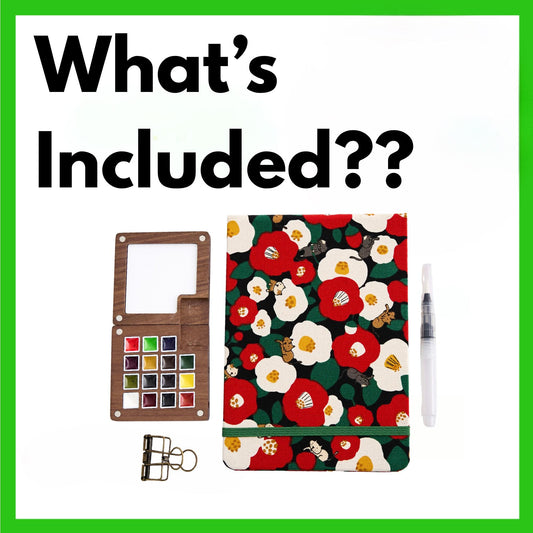 15 Colors Watercolor Palette, Brithday Gift, Portable Paint Set with Water Brush, Palette for Sketching, Artist Gift, Plein Air Painting Kit