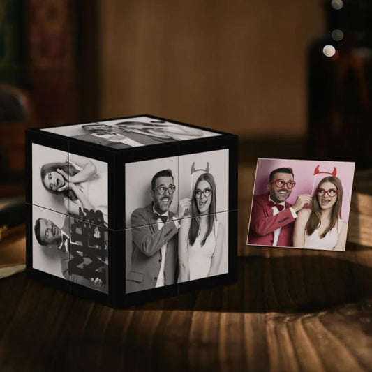 Custom Photo Cube, Personalized Infinity Cube, Unique Wedding Gift, Anniversary Gift, Birthday Gift for Him Her, Custom Picture Keepsake