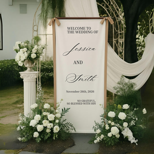 Fabric Wedding Welcome Sign, Personalised Wedding Welcome Sign, Custom Wedding Signs, Boho Wedding, Wedding Welcome Signs, Baby Shower Sign