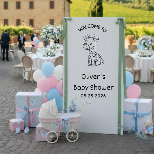 Custom Baby Shower Sign, Fabric Baby Shower Sign, Hello Baby Sign, Baby Shower Decorations, Baby Shower Welcome Sign, Oh Baby Welcome Sign