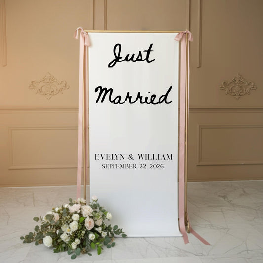 Custom Fabric Wedding Welcome Sign, Personalized Linen Wedding Sign, Boho Wedding Decor, Modern Ceremony Sign, Rustic Fabric Sign