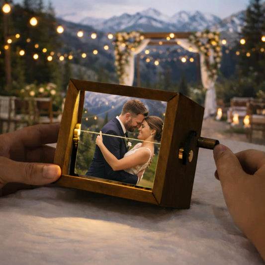 Personalized Photo Flipbook Animation Box, Custom wooden Photo Book with Light, Custom Crank Photobox Picture Box, Valentine's Day Gifts