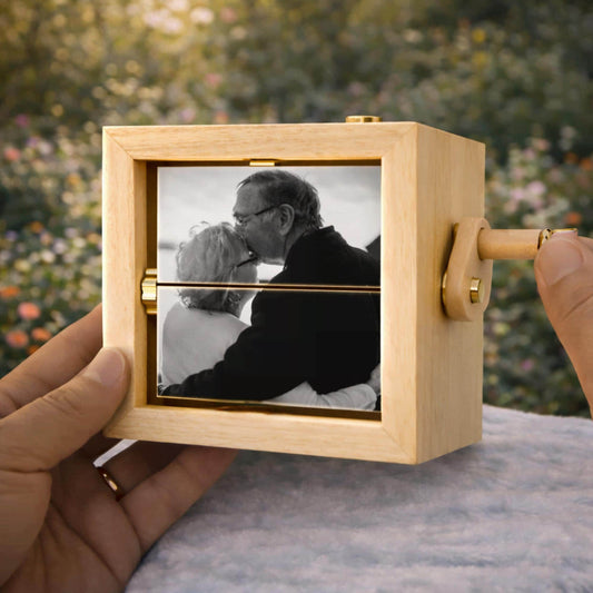 Custom Parents Photo Flipbook Box Gift, Personalized 50th Anniversary Album for Mom, Dad, Unique Wedding Keepsake for Grandparents