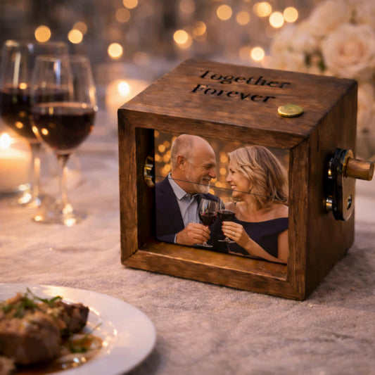 Custom Parents Photo Flipbook Box Gift, Personalized 50th Anniversary Album for Mom, Dad, Unique Wedding Keepsake for Grandparents