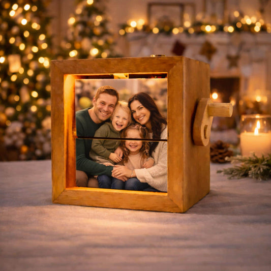Custom Couple Flip Book Frame Animation Machine,Mechanical Hand Motion Photo Album,Custom Gift for Him,Her,Mother's Day Gift,Wedding Gift