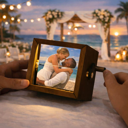 Custom Couple Flip Book Frame Animation Machine,Mechanical Hand Motion Photo Album,Custom Gift for Him,Her,Mother's Day Gift,Wedding Gift