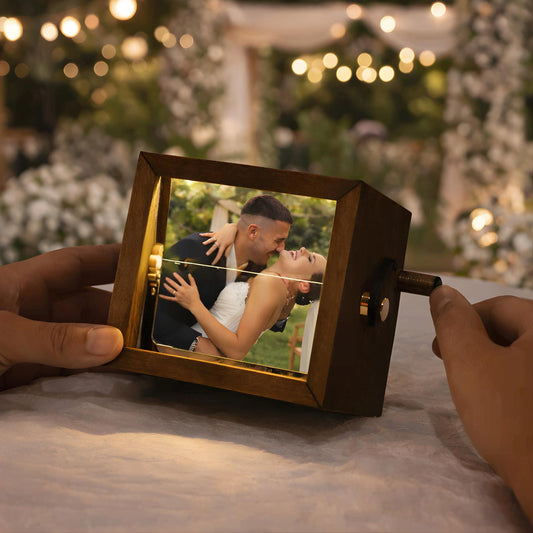 Personalized Photo Flipbook Animation Box, Custom wooden Photo Book, Custom Crank Photobox Picture Box, Creative Anniversary Valentine gifts