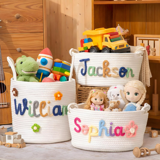 Custom Handmade Basket | Cotton rope weaving | Storage Basket | S-XL | Option Icons